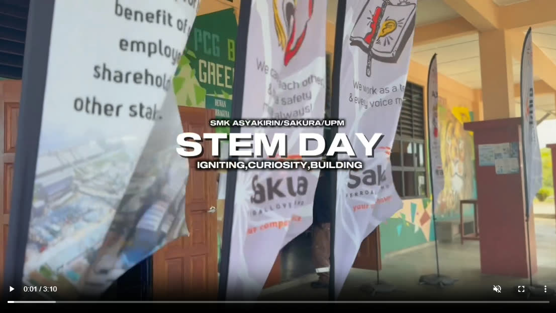 Sakura Ferroalloys STEM Day school outreach event banner